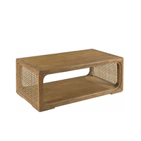 Senwell Décoration de la maison Table basse classique moderne de luxe Bureau Pieds en métal robuste Table basse en travertin en bois et fer