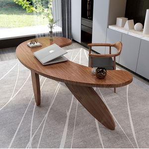 Hiện đại sang trọng gỗ rắn thân thiện với môi người ngoài hành tinh Bàn máy tính Sáng tạo thiết kế ánh sáng hồ quang tùy chỉnh thiết kế thương mại sử dụng bền - Product Image 3