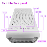 Boîtier de jeu vertical Micro Atx en verre trempé pour ordinateur de bureau étuis blancs M-Atx pour PC tours moyennes vides armoire de jeu