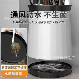 Support rotatif pour couteaux et baguettes Enovate Kitchen, plateau tournant à 360 degrés, organiseur de rangement pour couverts et ustensiles - Product Image 4