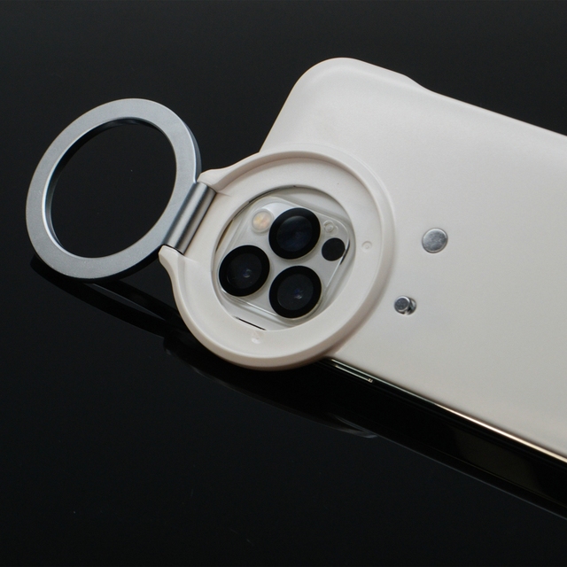 For Iphone 12 Pro Max Led Flip Ring Light Phone Case With Selfie Ring Light Flashing Front