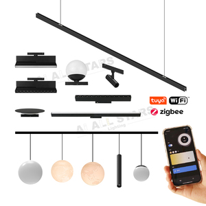 Éclairage de <span class=keywords><strong>magasin</strong></span> et de salle d'exposition : <span class=keywords><strong>Rail</strong></span> magnétique encastré, Luminaires LED magnétiques sur <span class=keywords><strong>rail</strong></span>, <span class=keywords><strong>Rail</strong></span> magnétique LED extrêmement étroit de 5 mm - Product Image 6