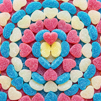 OEM Factory Direct Heart-shaped Soft Candy Fudge Sour Flavored Colorful Cartoon-Shaped Sugar Candies
