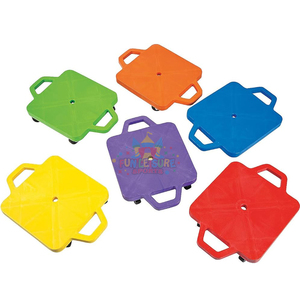 Dört tekerlekli çocuklar için kapalı PE ve spor salonu sınıfı ön eğitim öğrenme faaliyetleri için gökkuşağı <span class=keywords><strong>Scooter</strong></span> seti - Product Image 2