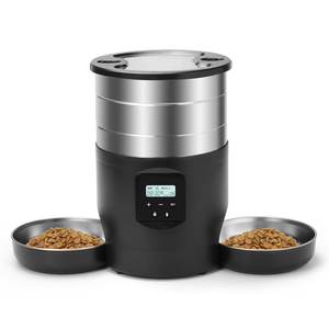 4.5L Stainless Steel Smart Pet Feeder WiFi Timed Portion Feeding Multi Plug for Cat <strong>Dog</strong> with Dual <strong>Bowl</strong> Large Capacity Design - Product Image 1