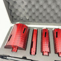 11 pièces fendues 38 ~ 127mm diamant Kit de forage à sec avec SDS Plus, adaptateur hexagonal jeu de forets à noyau humide dans un étui