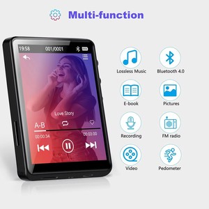 Reproductor MP4 con Pantalla Táctil de 2.8 Pulgadas, Bluetooth, Altavoz Integrado, Radio FM, Grabación de Voz, Libro Electrónico, Reproducción de Video, Portátil, de Bolsillo - Product Image 6