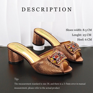 Set di scarpe da donna e borse da donna in oro di moda nigeriana di moda 2026 da <span class=keywords><strong>sandali</strong></span> di tacchino con borsa - Product Image 5