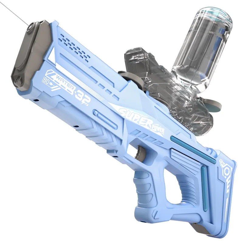 New Water Gun Electric Pistol Shooting Toy Full Automatic Summer Beach Toy For Kids Gift Long Range Automatic Suction Water Gun