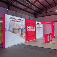Boîte lumineuse LED modulaire personnalisée en tissu réutilisable, facile à installer, pour publicité, stand d'exposition, salon professionnel