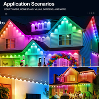 Éclairage permanent de Noël, étanche IP68, lumières pour les avant-toits des maisons, contrôle par application, environnements difficiles, RGB RGBW rouge vert, LED extérieur