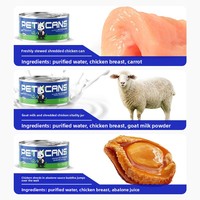 Nourriture en conserve pour chats et chiens avec poisson de haute mer, viande blanche, abalone et poulet 80g Nourriture humide pour l'hydratation et la nutrition