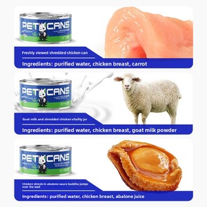 Nourriture en conserve pour chats et chiens avec poisson des grands fonds et viande blanche, abalone et <span class=keywords><strong>poulet</strong></span>, 80g, nourriture humide pour une nutrition et une hydratation universelles - Product Image 2