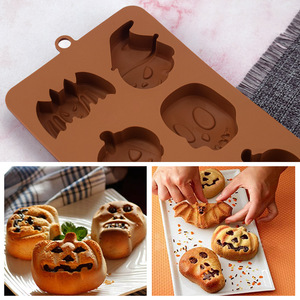 Tùy Chỉnh Halloween Trang Trí Bí Ngô Thiết Kế Mô Hình Sô Cô La Khuôn Kẹo Silicone Làm Công Cụ Bánh Khuôn Cho Tự Làm Bánh Sô Cô La - Product Image 3