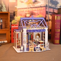 Kit de puzzle de maison en papier miniature IIECREATE, meubles faits à la main avec accessoires, échelle 1:24 pour maison de poupée