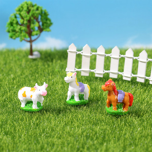 Ensemble de figurines d'animaux miniatures en résine avec veau de cheval pour la décoration de jardin succulent - Product Image 3
