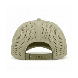 Casquette de baseball classique de performance imperméable à 5 panneaux avec motif camouflage personnalisé, casquette de <span class=keywords><strong>golf</strong></span> à corde, casquette trucker à calotte haute avec logo en patch PVC - Product Image 4
