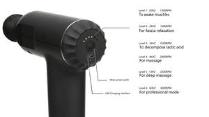 Pistola de Masaje Eléctrica Luyao <span class=keywords><strong>673A</strong></span>, Mini Pistola de Masaje Deportiva Inalámbrica para Cuerpo y Cabeza, Función de Calor, Portátil - Product Image 3