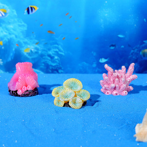 Decoraciones de Coral Artificial para Acuarios, Varios Colores, Adornos de Arrecife Miniatura de Resina Suave - Product Image 3