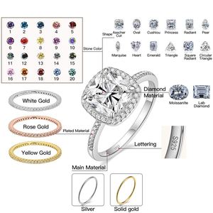 Authentic Solid Gold <b>Rings</b> for Women's Engagement Wholesale 10K 14K 18K VVS Moissanite - Product Image 4