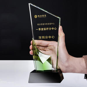 شرف الكريستال الجملة اللون الطباعة 3d نحت كأس للبطولات بلوري الشكل المعادن ستار البلاك جوائز الكريستال الكأس - Product Image 2