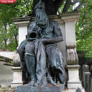 Scultura di Mosè in Bronzo Greco a Grandezza Naturale per Giardino Esterno - Product Image 6
