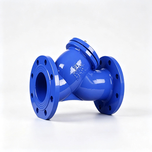 Filtre à bride en fonte ductile de type Y GL43H-16Q avec tamis en acier inoxydable DN40-DN300 pour conduites d'eau et d'eaux usées - Product Image 1