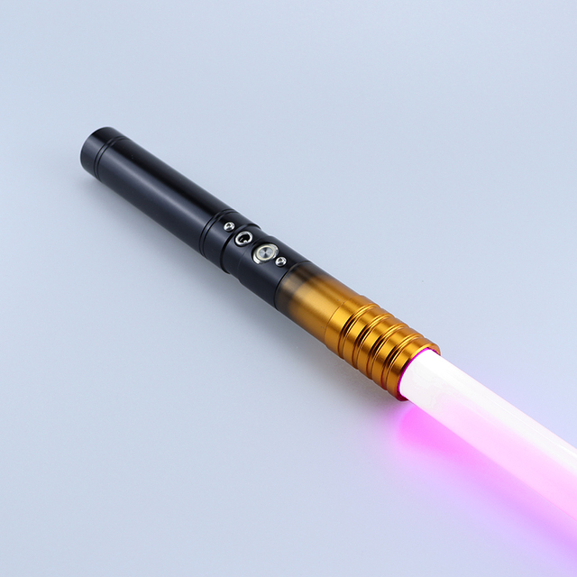Yanqingsaber Rechargeable Lightsaber with Metal Handle and Sensitive Swinging Sound Support 2-in-1 Packaging Christmas Gift