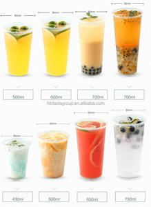 Vasos Desechables de PP de Grado Alimenticio de 700 ml y 500 ml, de Pared Simple, Transparentes, Personalizados con Marca, de 90 mm de Diámetro, para Té con Leche y Boba - Product Image 6