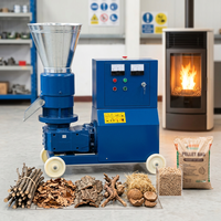 Machine à granulés de biomasse à matrice plate avec moteur, économie d'énergie, 11 kW, capacité de 100-150 kg/h pour la production de combustible