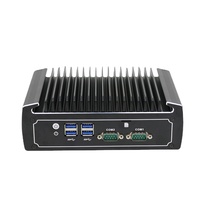 Komputer Box Industri Profesional OEM ODM Embedded I7 Mini PC Quad Core Win 10 Casing Aluminium Alloy 16GB DDR4 Ready Stock
