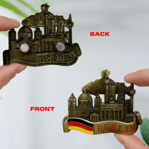 Изготовленные на заказ магниты на холодильник из цинкового сплава с УФ-печатью туристические сувениры с помощью техники литья - Product Image 2