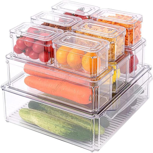 Contenedores Apilables de Plástico PET para Cocina, Cajas de Almacenamiento, Organizadores de Refrigerador, Cajones para Nevera, Organizador de Alimentos, Venta al Por Mayor - Product Image 1