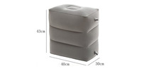 Almohada de viaje inflable de PVC, almohada para reposapiés, cama de avión para niños, coche, autobús, altura ajustable, almohada de descanso para adultos