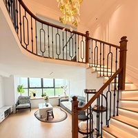 Rampe d'escalier en aluminium pour jardin et maison, antirouille, résistante, décorative, revêtement poudré, installation facile, anodisée, style moderne