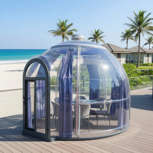 Dôme de tente géodésique transparent moderne en polycarbonate pour l'extérieur, <span class=keywords><strong>maison</strong></span> bulle artistique pour vivre en plein air - Product Image 1