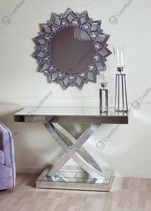 Tavolo Console Decorativo a Specchio Argentato a Forma di X, Vendita Calda - Product Image 3