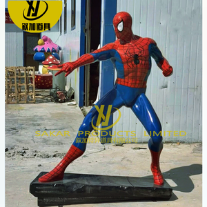 Statua di Spider-Man in Resina a Grandezza Naturale Personalizzata, Scultura di Personaggio dei Cartoni Animati in Fibra di Vetro, Decorazione da Giardino - Product Image 2