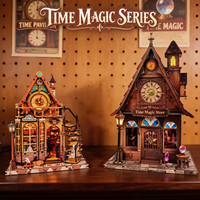 Kit de maison miniature DIY en gros avec lumière LED, puzzle 3D en bois, modèle de maison de poupée à construire pour adultes et enfants, cadeaux, décoration intérieure