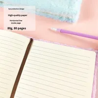 Carnet en tissu pelucheux simple, relié sans fil, style INS, créatif, de haute valeur, papier Daolin A5, fille moelleuse, NTB100