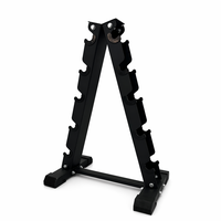 Support de rangement autoportant pour haltères en acier, 10 paires, avec revêtement en caoutchouc, idéal pour l'entraînement en salle de sport – Vente directe usine