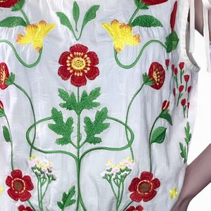 Haut décontracté tendance pour femmes JET10038, chemise bohème brodée sexy sans manches - Product Image 3