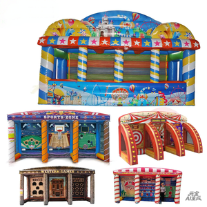 Stand de jeu gonflable pour carnaval, hiver, Noël, Halloween, jeu de tir interactif 3 en 1 pour événements commerciaux en plein air - Product Image 6