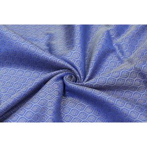 Tissu brocart bleu Triloki en poly tissé avec motif floral métallique, poids moyen, pour couture artisanale au mètre - Product Image 1