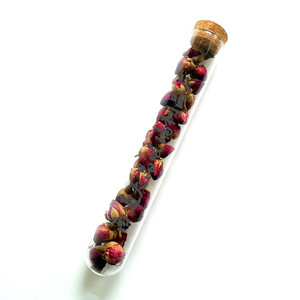 Tubes à essai en verre Tianjing pour thé aux fleurs, 25x200mm, transparents, fond rond, avec bouchon en liège, pour le stockage d'herbes - Product Image 4