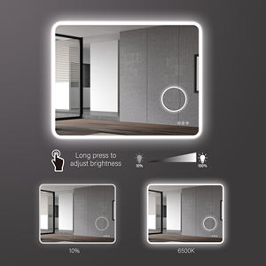 Cermin Pintar LED Modern Persegi Panjang BATHNOLOGY dengan Sakelar Sentuh, Cermin Pembesar untuk Kamar Mandi di Rumah atau Salon, untuk Rias di Hotel - Product Image 5