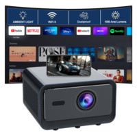 YDH-HS110-HiSilicon 352 2026 Projecteur 4K en promotion 3000 ANSI 200 pouces Android 12 avec télécommande vocale et autofocus pour intérieur
