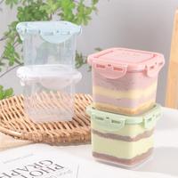 Boîtes à gâteaux en plastique recyclable pour cupcakes, collations, mousse, tiramisu, crème glacée, lait de soja, fruits, emballage de 650 ml