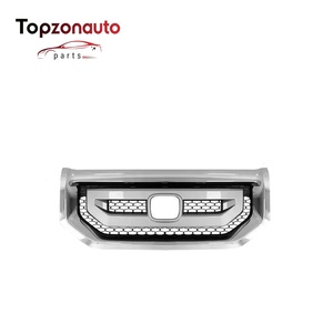 ตะแกรงหน้ารถยนต์สีเงินโครเมียม Topzonauto สำหรับอะไหล่รถยนต์ OEM 75100-Sza-A000-20 ตะแกรงหน้ารถยนต์สำหรับ Honda Pilot <span class=keywords><strong>Series</strong></span> - Product Image 1