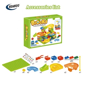 100 Uds. Juguete de bloques de construcción de carreras de mármol de gran tamaño para niños, juego de ladrillos de construcción de bolas deslizantes de construcción grande DIY - Product Image 6